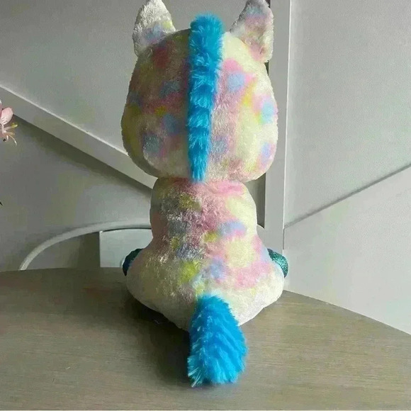 TY Blitz Big Eye Beanie Boos unicorn pink 17” Plush Stuffed Animal Collectible - Picture 3 of 6